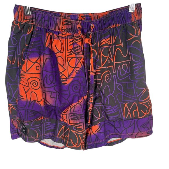 Nike Yoga Loose Fit Air Robbie Simon Shorts Mens Medium Orange Purple DM5936 - Picture 1 of 8